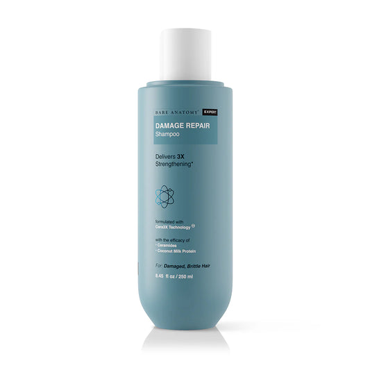 Bare Anatomy Damage Repair Hair Shampoo | Provides 10x Strengthening Powered By Ceramide A2 & Coconut Milk Protein | For Damaged, Dry & Frizzy Hair | Sulphate & Paraben Free | For Women & Men | 250ml