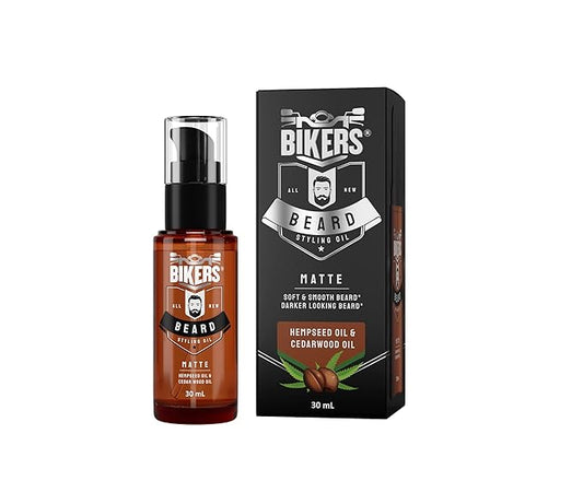 Biker's Beard Styling Oil, Shine with Argan Oil & Vitamin E for Soft Smooth Shiny Beard for Men, Brown, Fresh, 30 ml