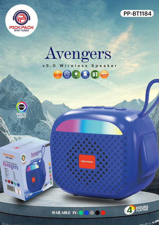 AVENGERS V5.0 WIRELESS SPEAKER  MODEL: PP-BT1184 ALL COLOURS