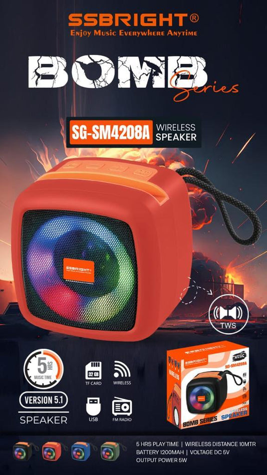 BOMB SERIES WIRELESS SPEAKER MODEL: SG-SM4208A