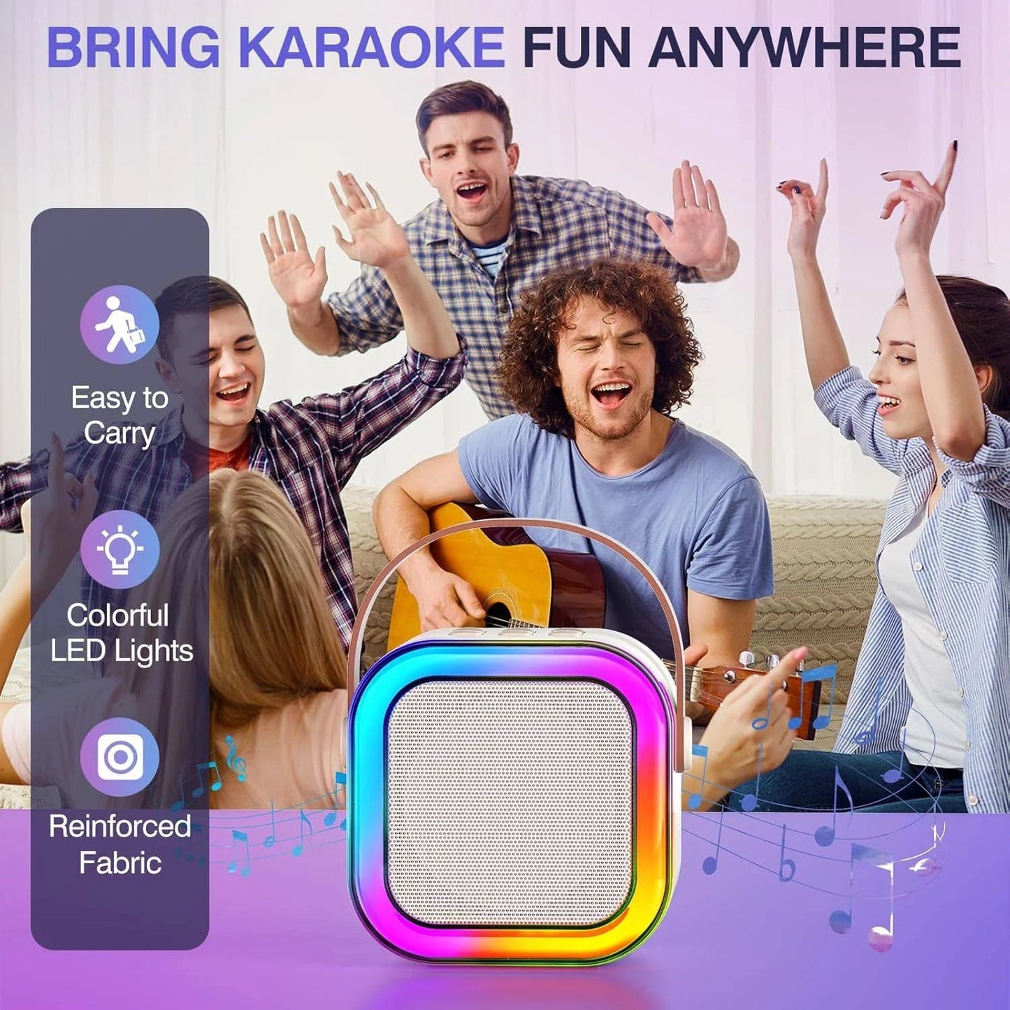 Colorful Karaoke Sound System (Bluetooth Speaker with MIC)