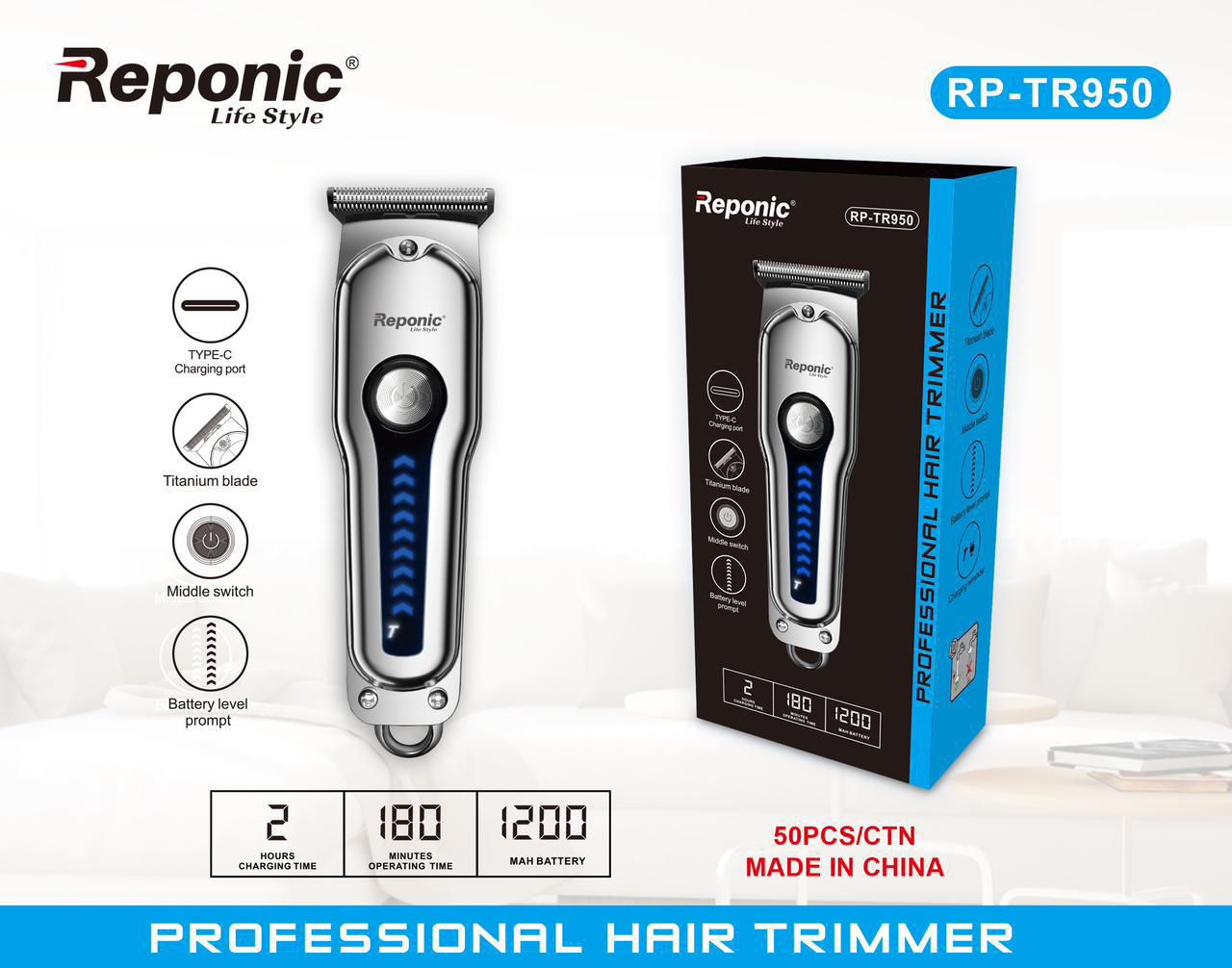 REPONIC PROFESSIONAL HAIR TRIMMER MODEL: RP-TR950