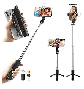 Alocare Bluetooth Selfie Sticks with Remote and Selfie Light, 3-in-1 Multifunctional Selfie Stick Tripod Stand Compatible (Selfie Bluetooth, Tripod Stand, Selfie Light)