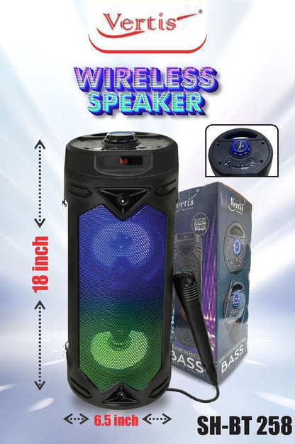 SHIP BORN TO WIN SH-BT 258 30 W Bluetooth Party Speaker  (Black, Mono Channel)