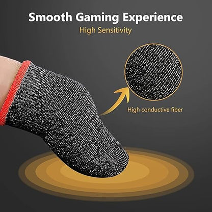 LIMESHOT® Pubg Anti-Slip Thumb Sleeve, Slip-Proof Sweat-Proof Professional Touch Screen Thumbs Finger Sleeve for Pubg Mobile Phone Game Gaming Gloves Multi Colour