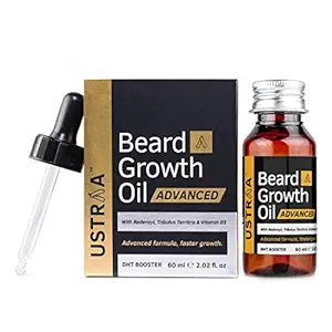 Ustraa Beard Growth Oil Advanced-60Ml-Lab Tested To Increase Beard Growth Rate By 40%,One Of Best Beard Growth Oil Patchy Beard Issues, Redensyl & Dht Booster,No Sulphates,No Mineral Oil