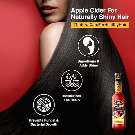 Park Avenue Apple Cider Vinegar Shampoo 650ml and Beer Conditioner Shiny & Bouncy 180ml