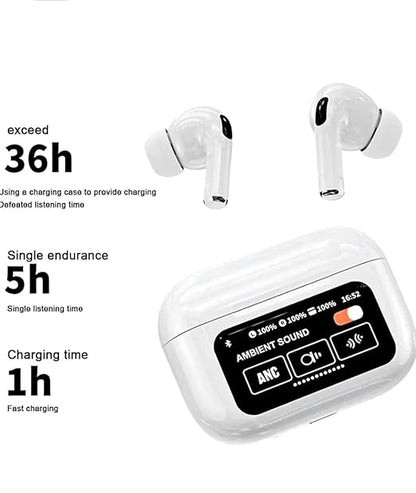 AirBuds Pro 2nd Generation (Display) with (C-Type) Charging case TWS in-Ear| Bluetooth 5.3, Mic & Charging Case Hi-Fi Stereo Sound | Zero Latency |Smooth Touch Display