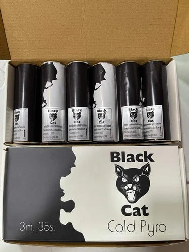 PARTY Pyro Black Cat Fireworks PACK OF 6 PIC