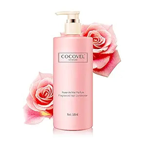 COCOVEL Rose De Mai Parfum Fragranced Hair Conditioner With Rose Flower Extract, Macadamia Ternifolia/Camellia Japonica Seed Oil, Improve Hair Texture, Healthy Moisturised Shiny Hair, 500ML