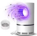 Electric LED Bug Zapper Mosquito Killer Trap Lamp, Ultraviolet Light Wave 7 Blades Fan USB Powered Triple Ways of Mosquito’s Trap Insect Radiation Lighting for Home (M)