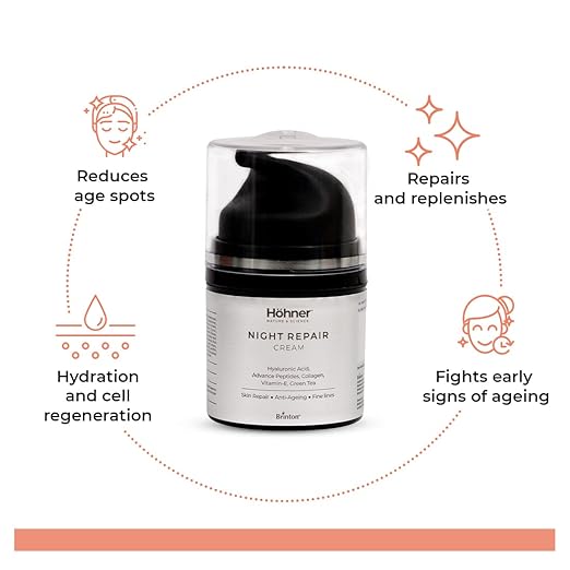 Hohner Night Repair Cream with Peptides (30 gm) Brand: Hohner