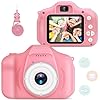 CAMLEIGH Kids Camera for Girls Boys, Kids Selfie Camera Toy 2MP 1080P HD Digital Video Camera for Toddler, Christmas Birthday Gifts for 3-10 Years Old Children (Multicolor)