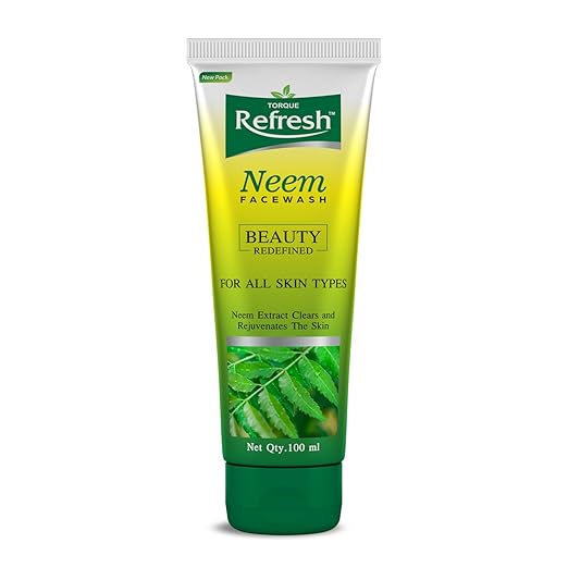 Torque Refresh Neem Face Wash for Acne & Pimples |Pure Neem Extract |Cleanses and Soothes skin|