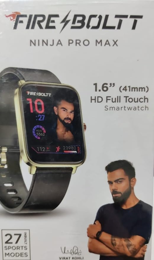 TICK Talk | FIRE Bolt| Ninja PRO MAX 1.6 '' (41mm) HD Full Touch SMARTWATCH